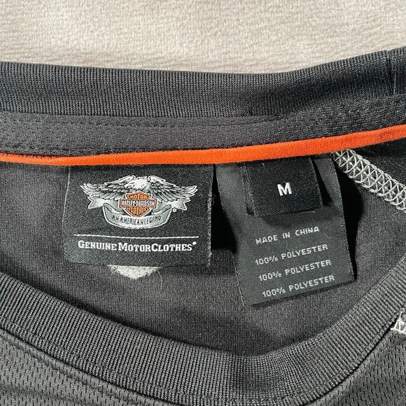 Vintage Harley Davidson Motorcycles Biker Long Sleeves Cold Black T-shirt - Picture 3 of 7